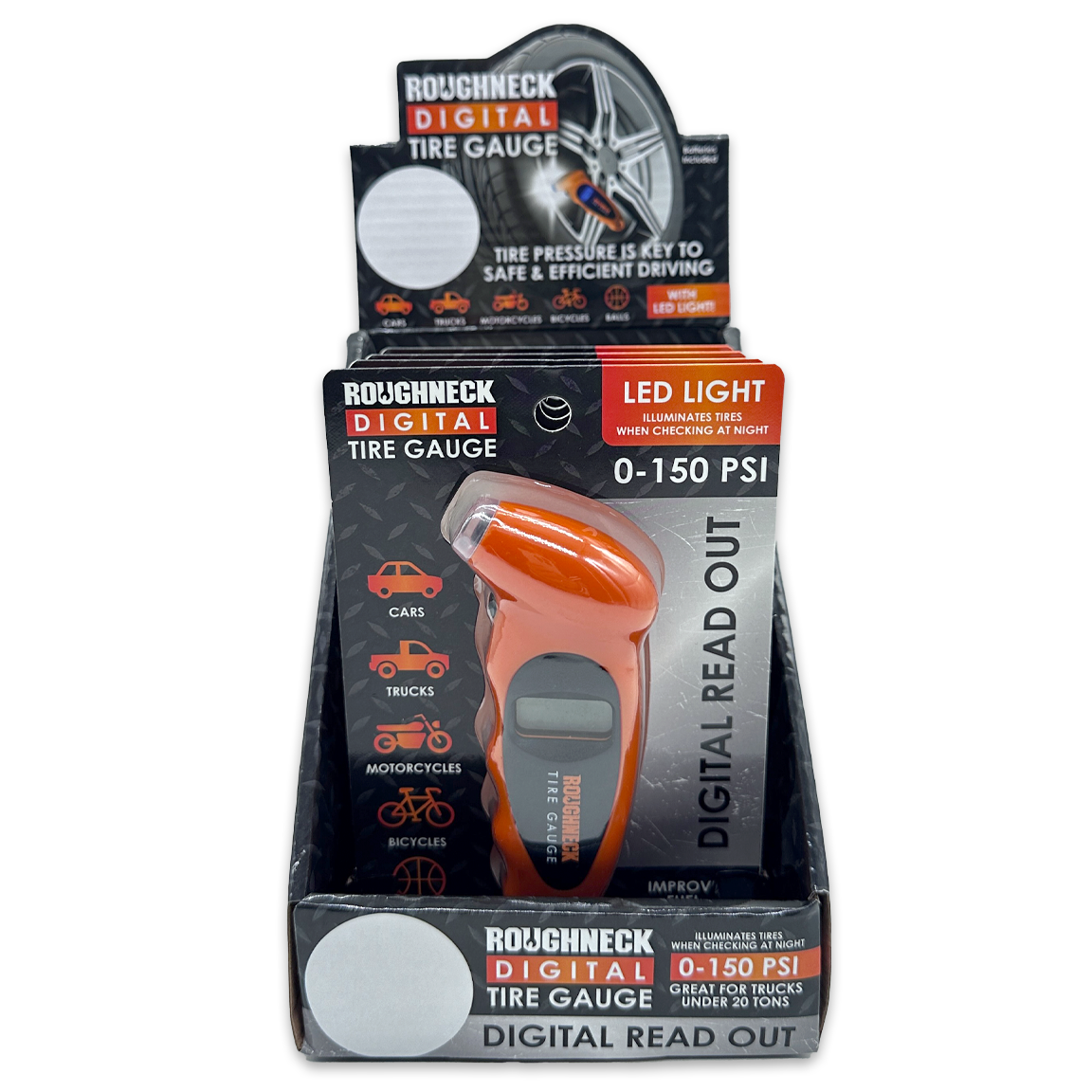 Roughneck Digital Tire Gauge With LED Light