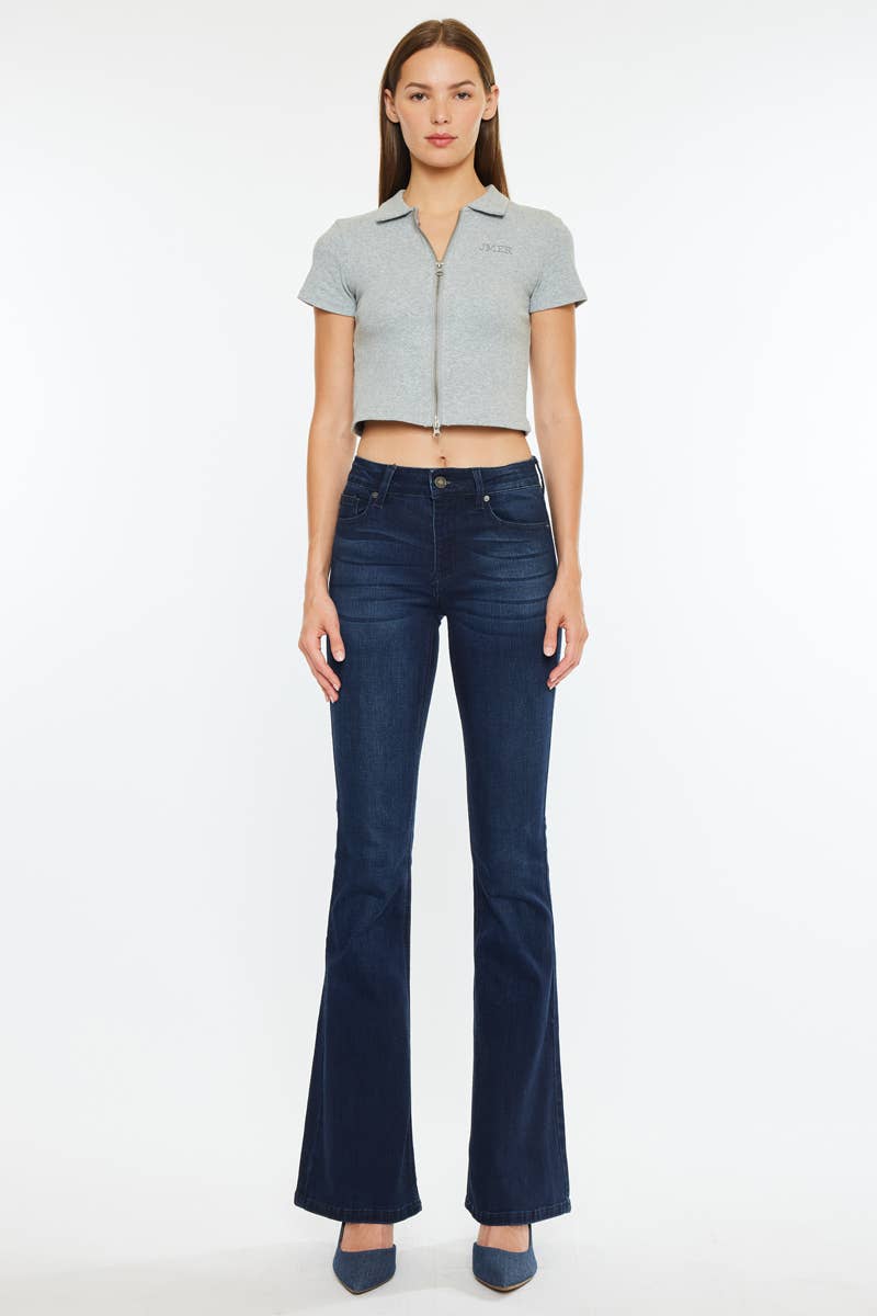 OPEN PACK MID RISE FLARE JEANS-KC6102D-OP