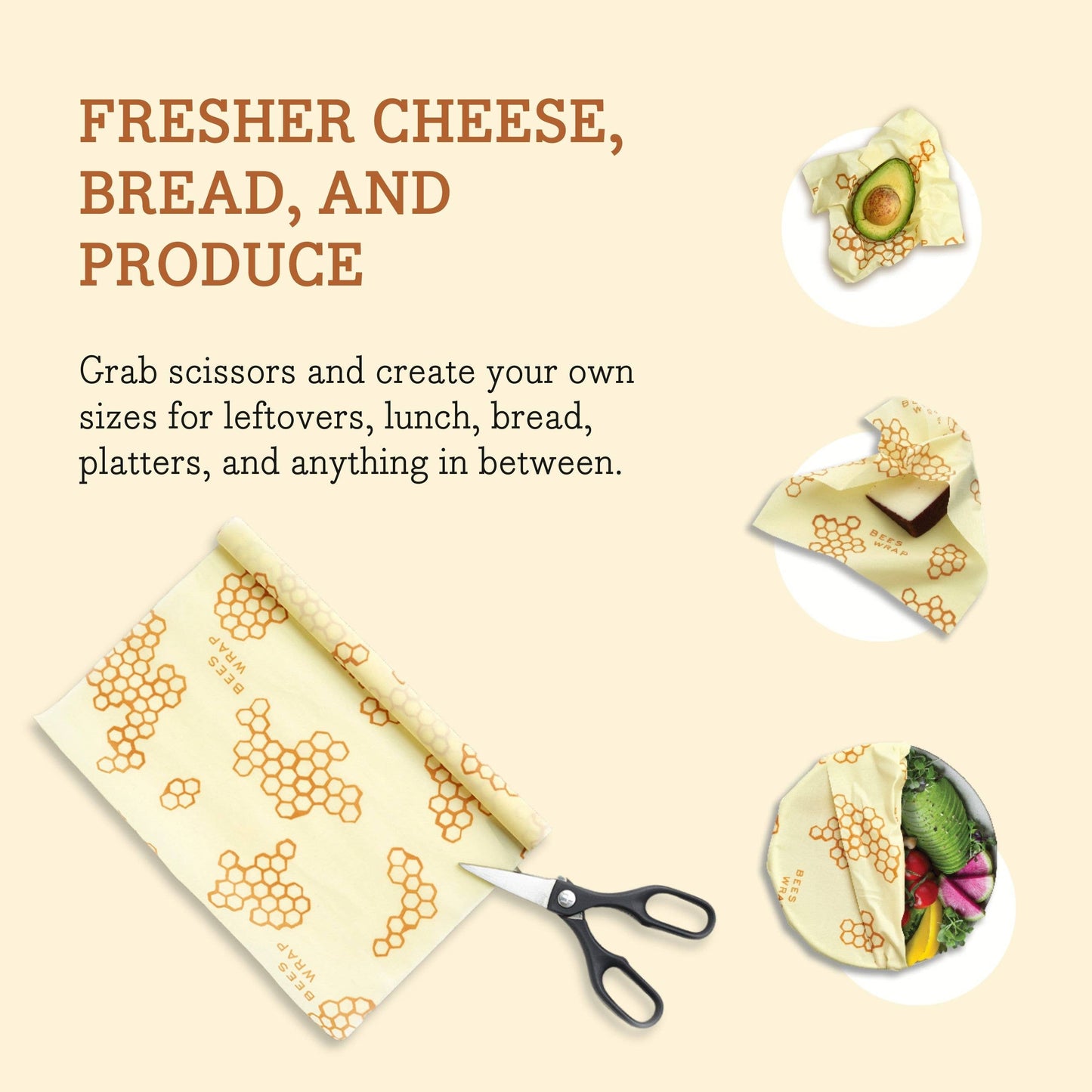 Bees Wrap Reusable Beeswax Food Wrap Roll - Bakery Lane