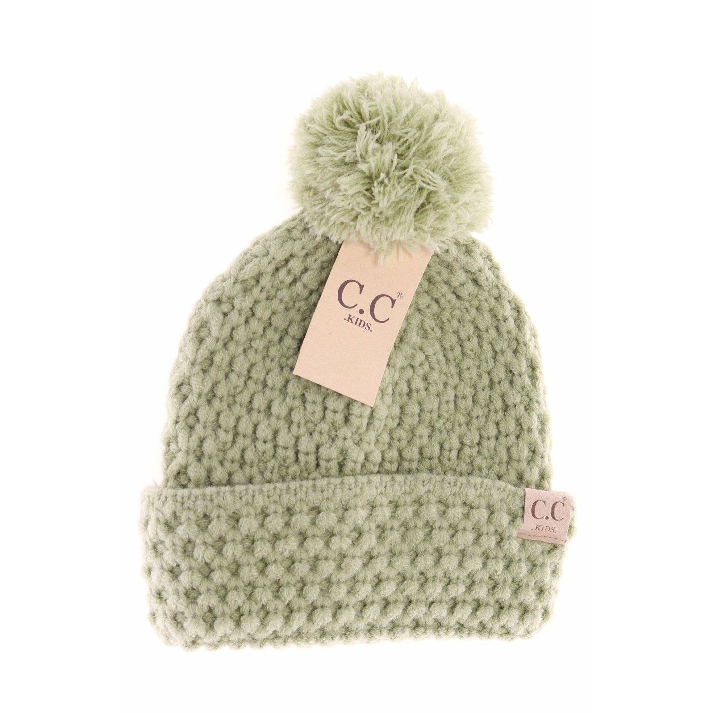 Kids' Bee Stitch Knit Pom C.C Beanie