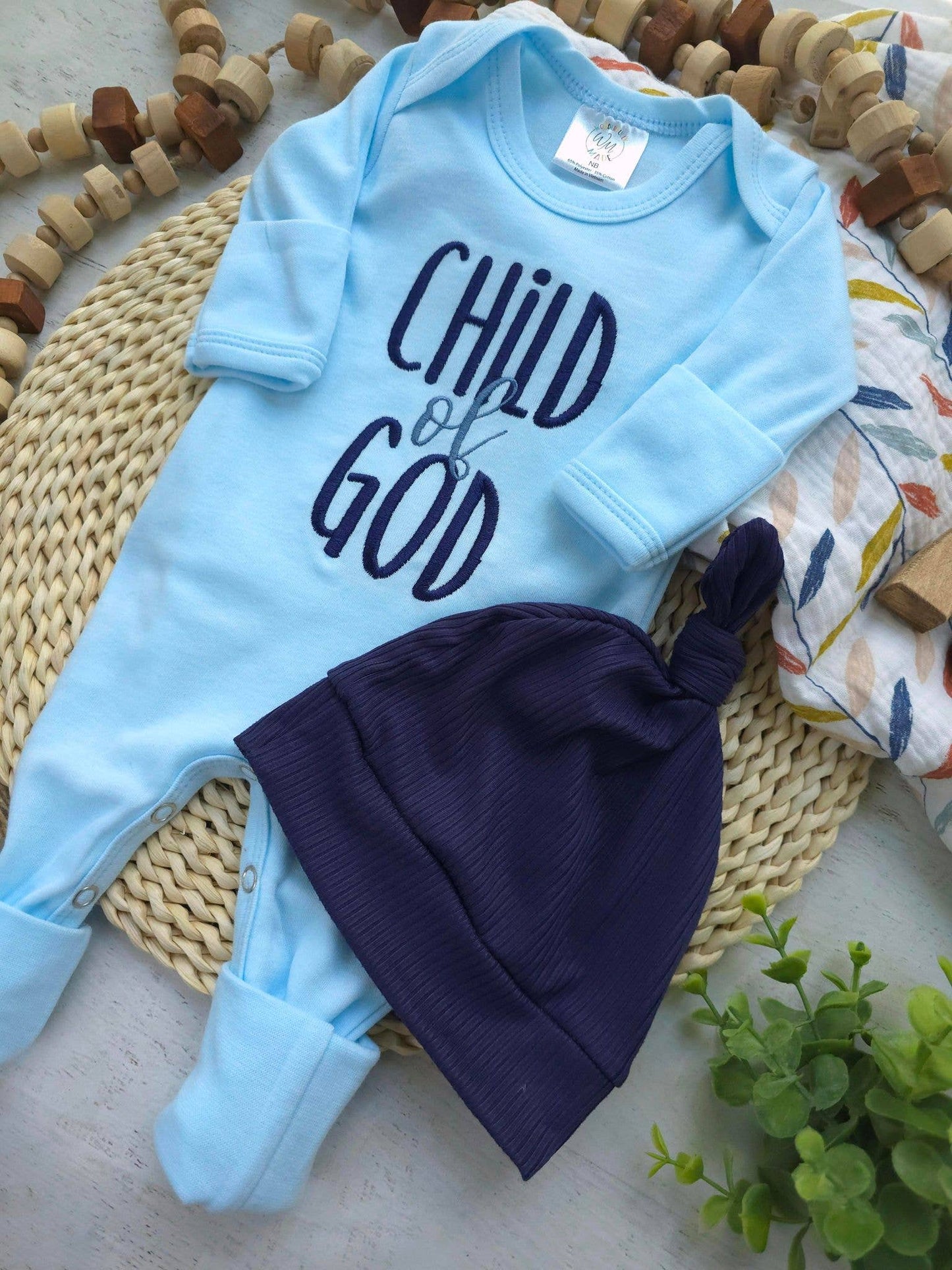 Baby Romper | Child Of God Blue