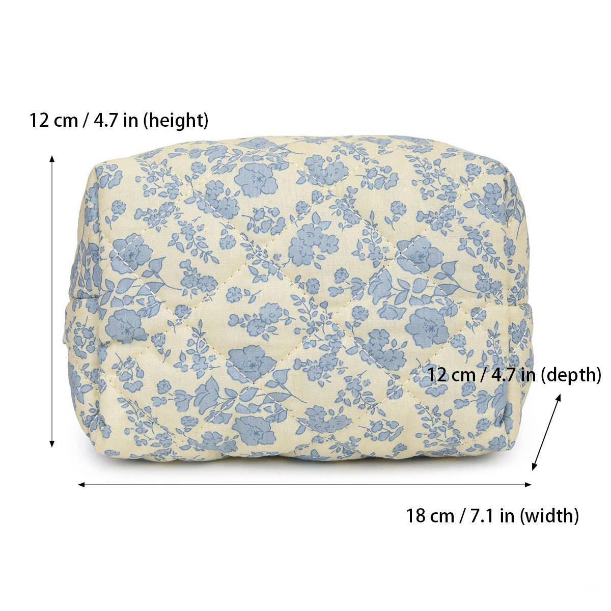 Floral Cotton Makeup Bag, Cosmetic Storage Pouch_CWAB4420