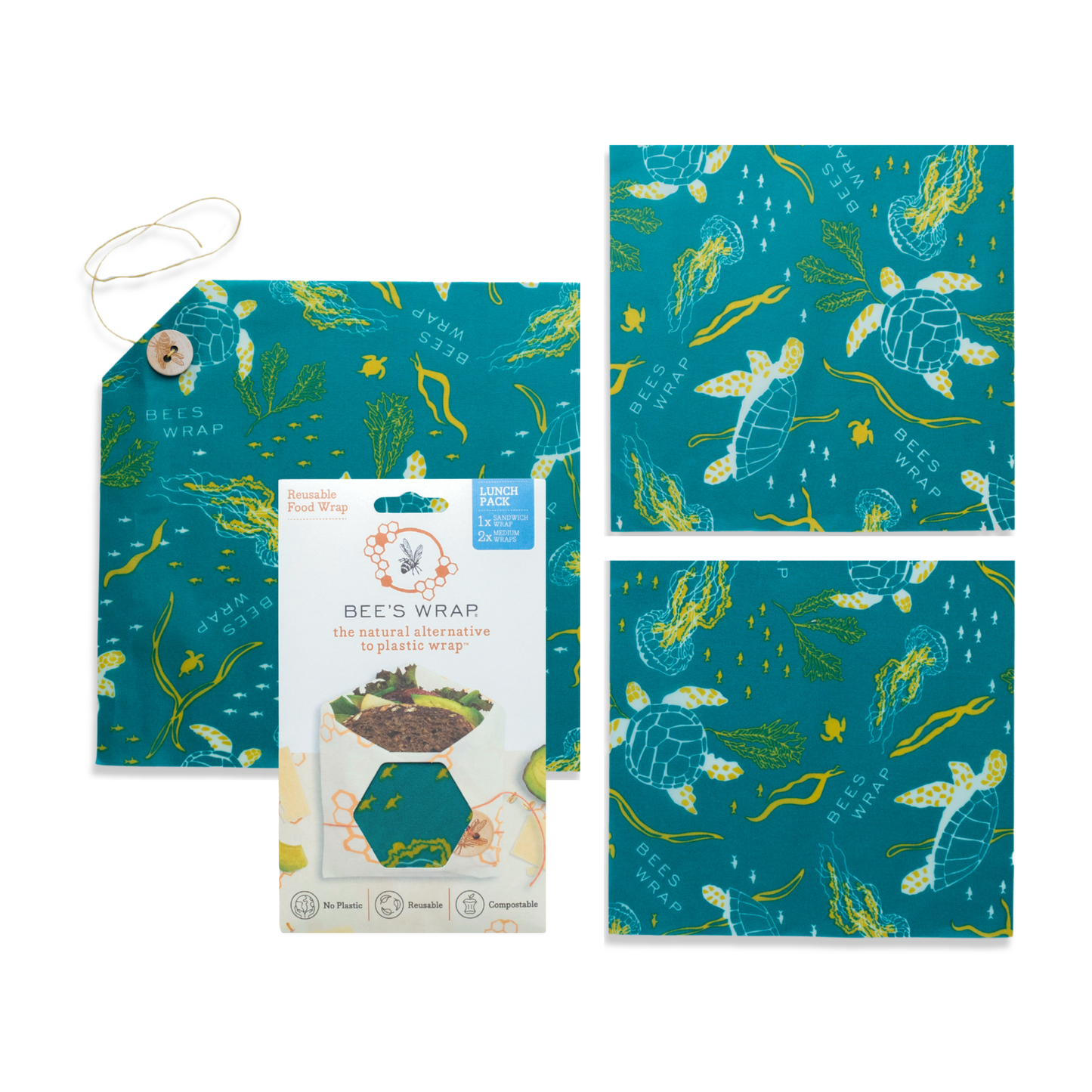 New! Lunch 3 Pack - Oceans Print