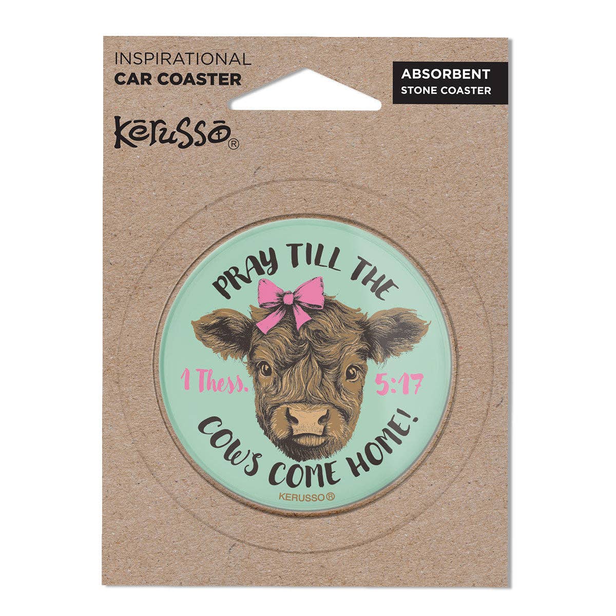 Kerusso Car Coaster Highland Cow
