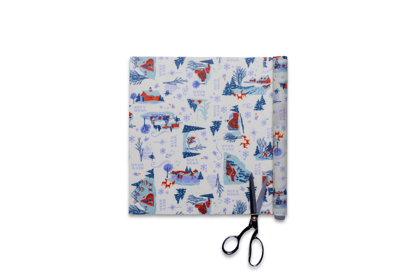 Bees Wrap Reusable Beeswax Food Wrap Roll -Snow Day