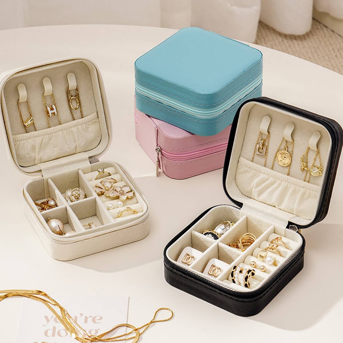 MACARON SOLID COLOR JEWELRY STORAGE BOX