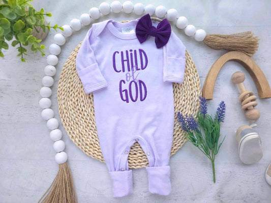 Baby Girl Romper | Child Of God Purple