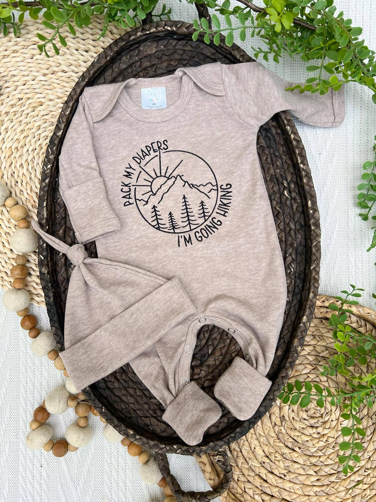 Baby Boy Mountain Outfit | Pack My Diapers, I'm Going Hiking