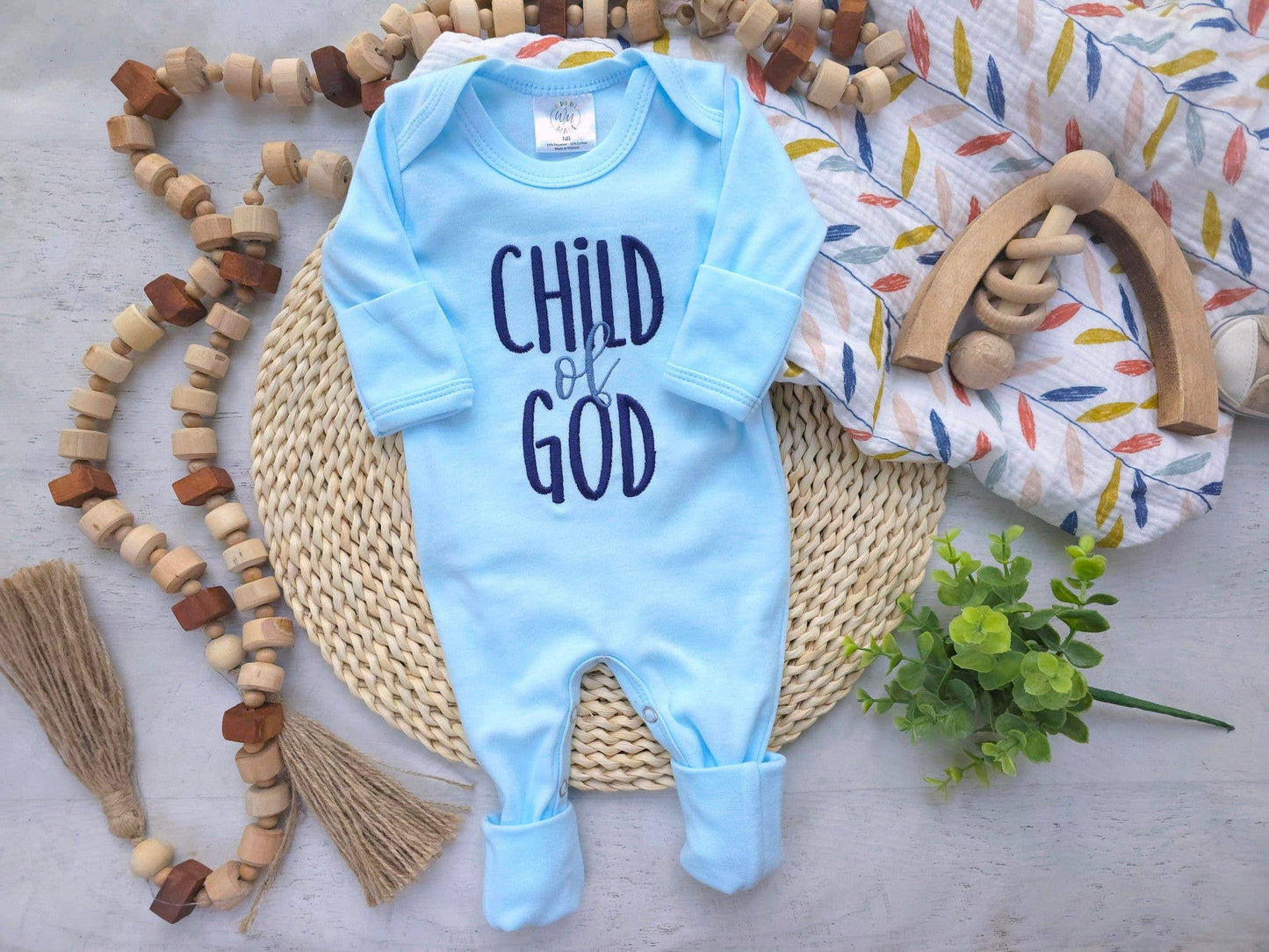 Baby Romper | Child Of God Blue