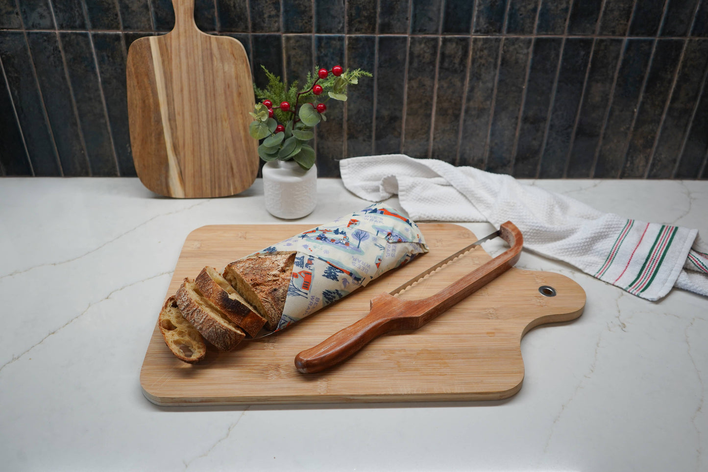 Bees Wrap Beeswax Reusable Bread Wrap - Snow Day