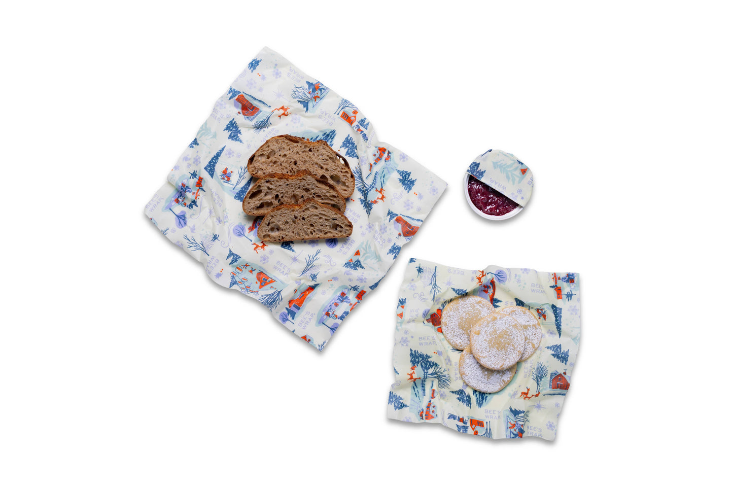 Bee's Wrap Assorted 3 Pack Reusable Beeswax Wrap -Snow Day