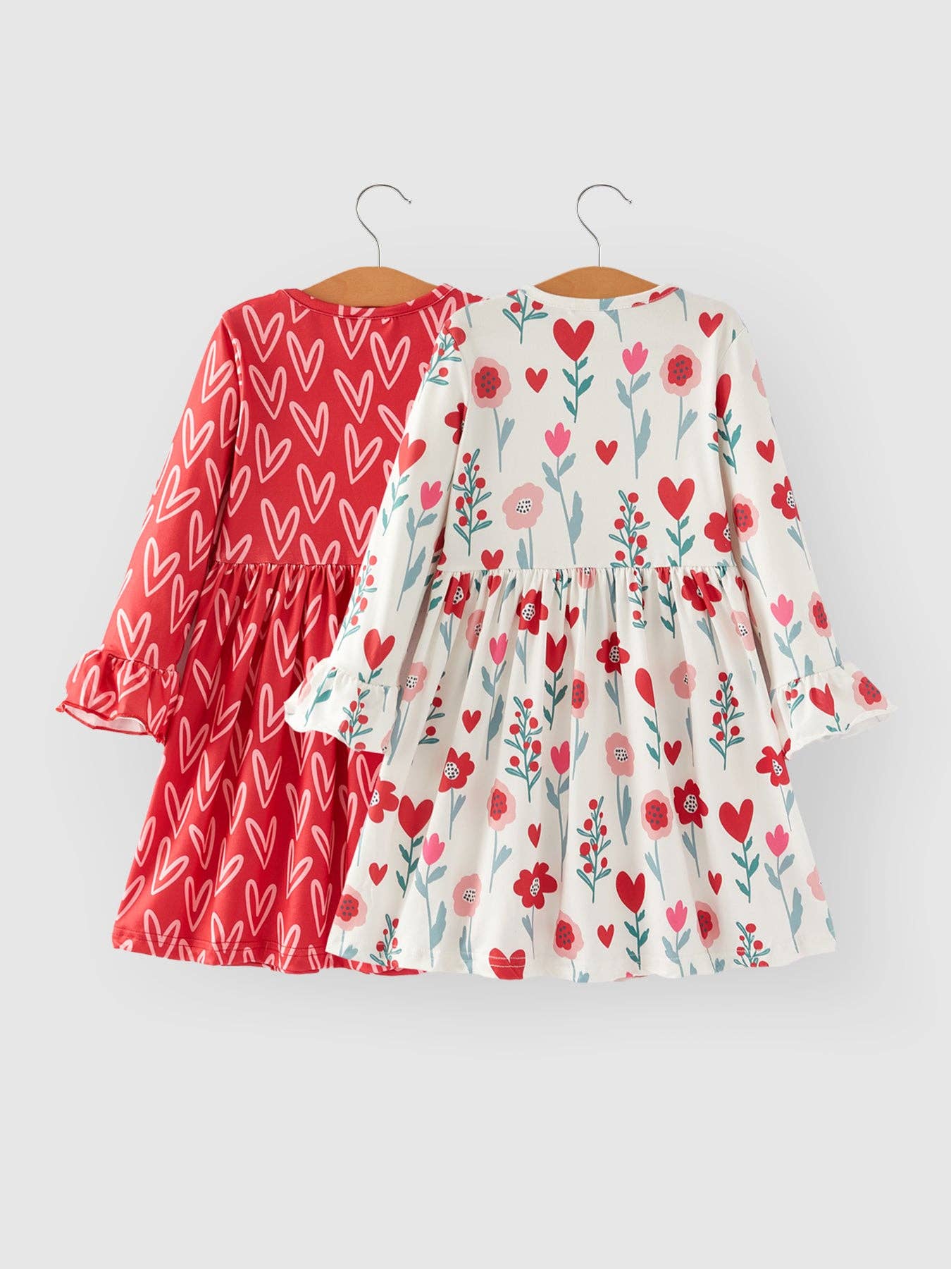 2 Piece Girls Valentine's Day  Dress Set