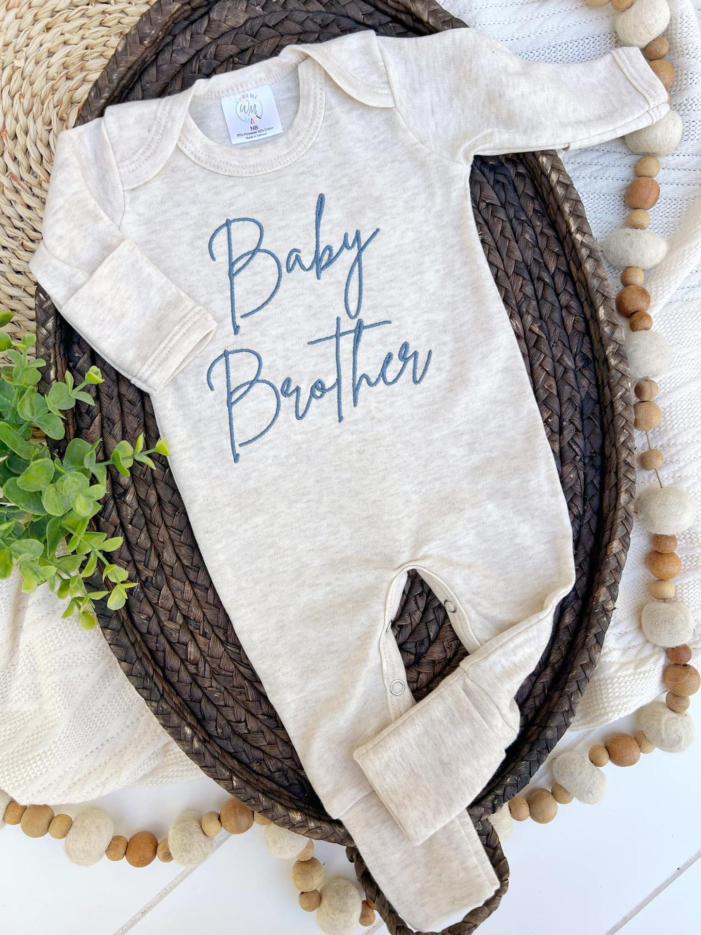 Baby Romper | Baby Brother Blue - Baby Announcement