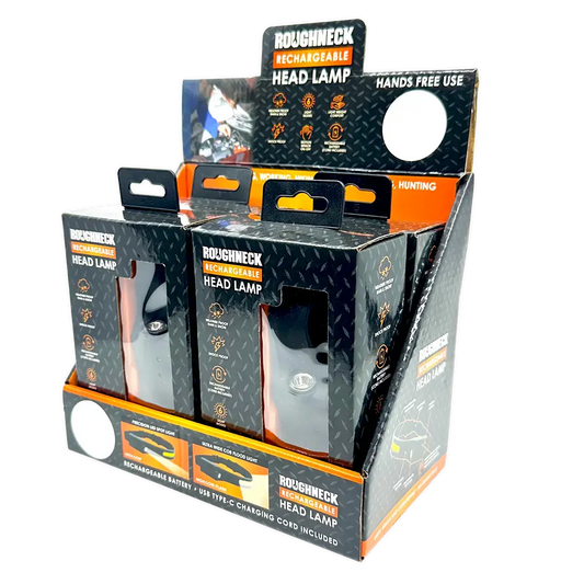 Roughneck Rechargable Headlamp Flashlight