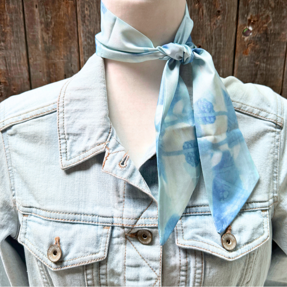 Blue Western Skinny Mini Wild Rag Scarf / Cowgirl Necktie #TW117