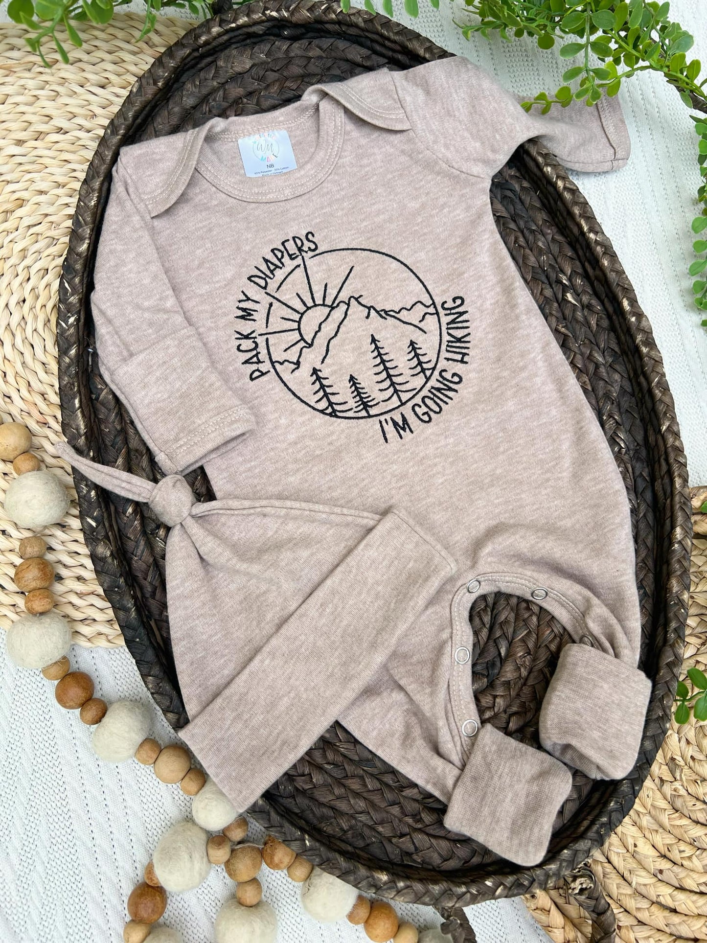 Baby Boy Mountain Outfit | Pack My Diapers, I'm Going Hiking