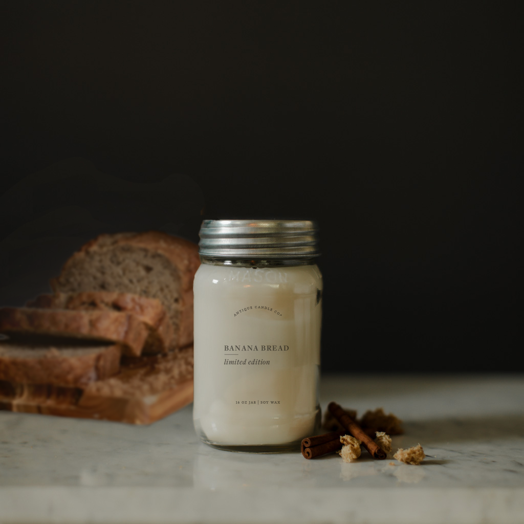 Banana Bread - Soy Wax Mason Jar Candle