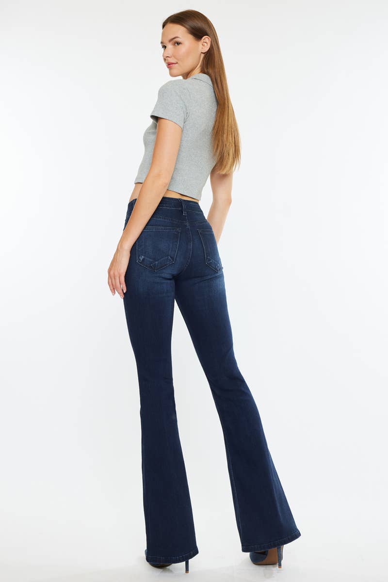 OPEN PACK MID RISE FLARE JEANS-KC6102D-OP