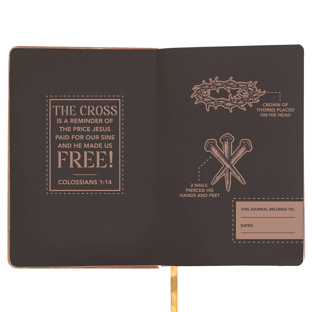 Kerusso Mens Faux Leather Journal The Cross